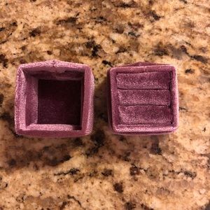 Velvet ring box. Purple. Never used! Holds 2 rings